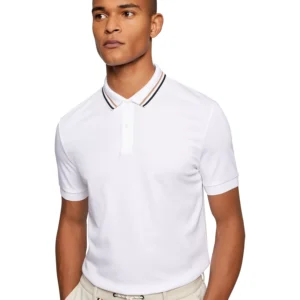 Men's Slim-Fit Striped Collar Polo