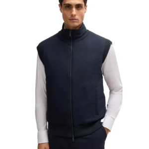 Men's Brushed-Flannel Front Regular-Fit Vest