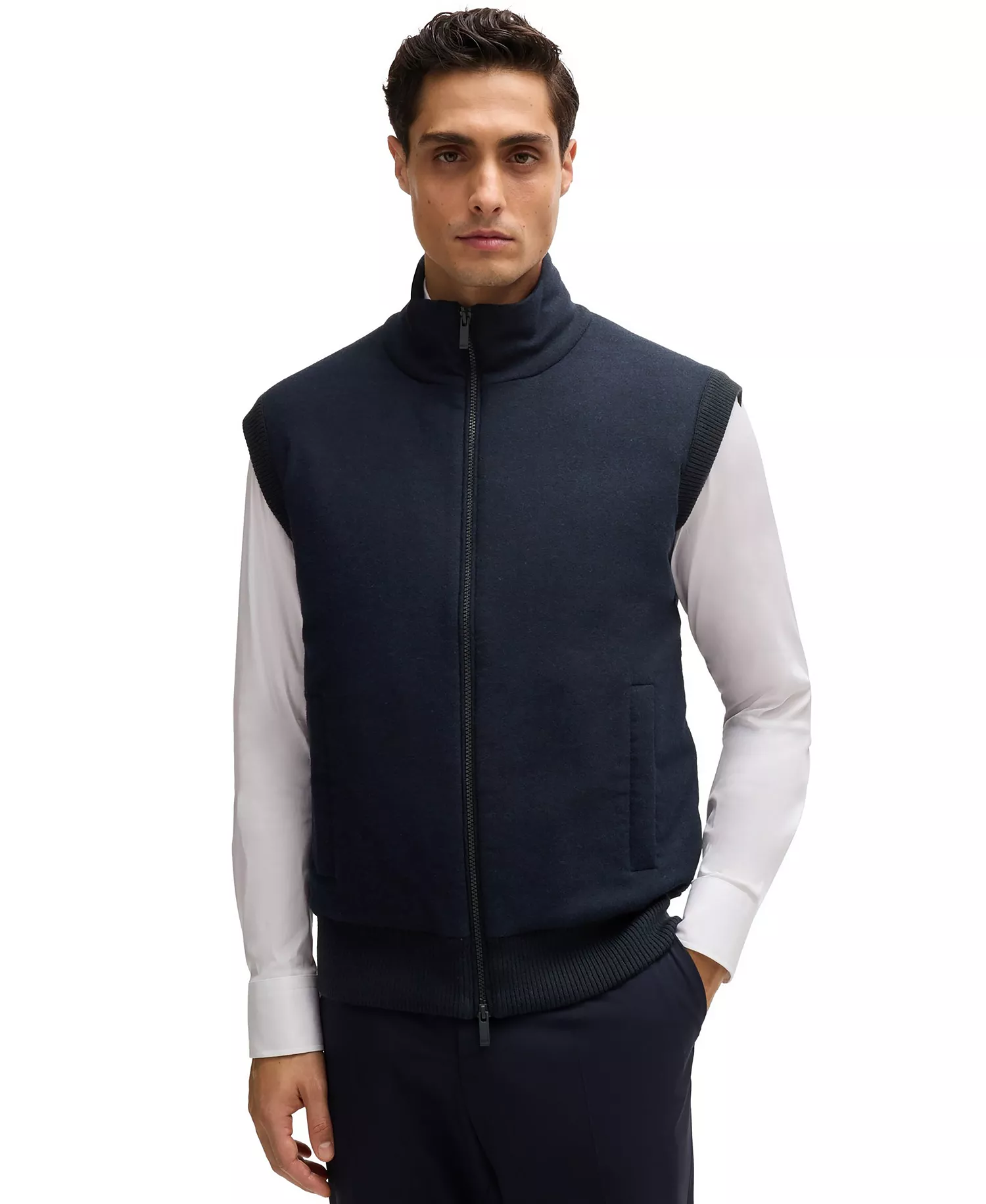 mni-fccce0556302887605444c836a1337cb Men's Brushed-Flannel Front Regular-Fit Vest
