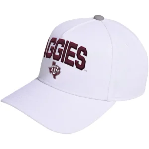 Men's and Women's White Texas A M Aggies Locker Room A-Frame Adjustable Hat