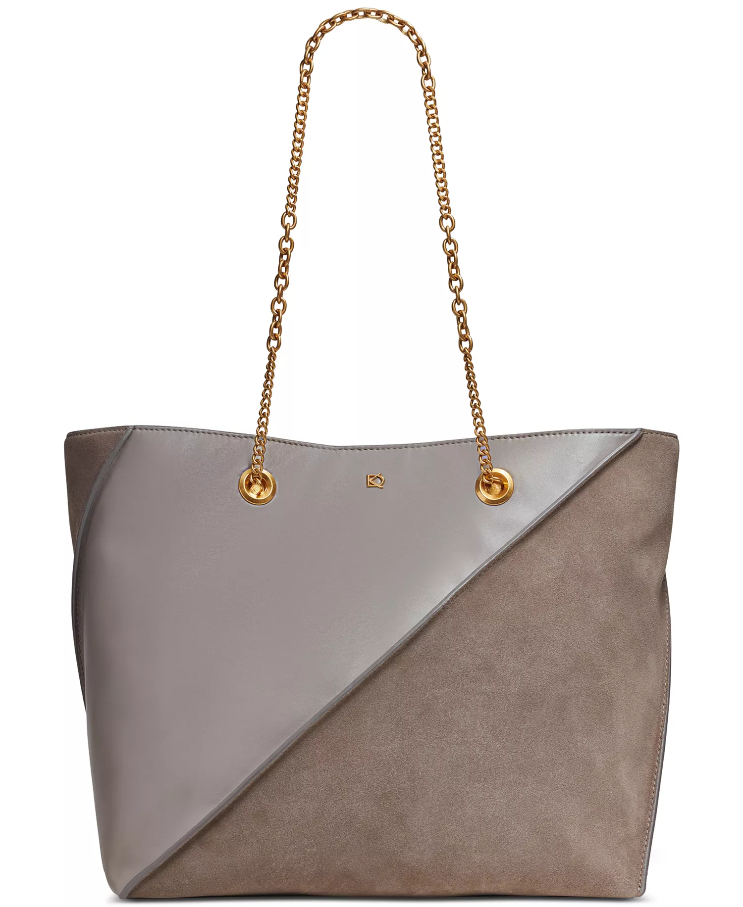 mni-fd61f5d8d8ce20fde4383e39bd9d2dd7 Setauket Leather & Suede Tote with Chain Strap