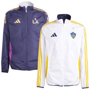 Men's White/Navy LA Galaxy 2025 Anthem Reversible Full-Zip Jacket