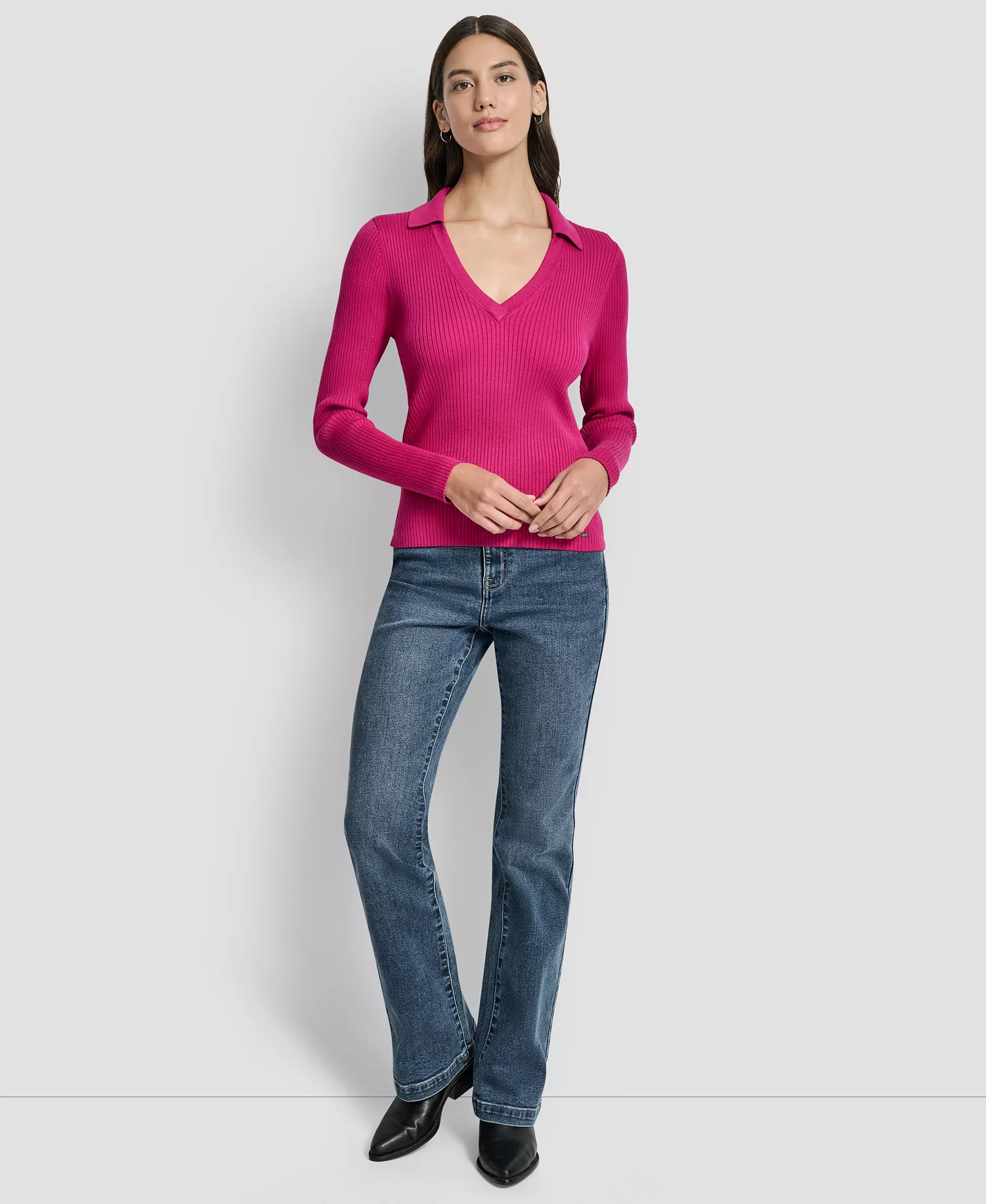 mni-fe9eea6249ced87865c629f0fe323b21 Women's Ribbed Long Sleeve Sweater