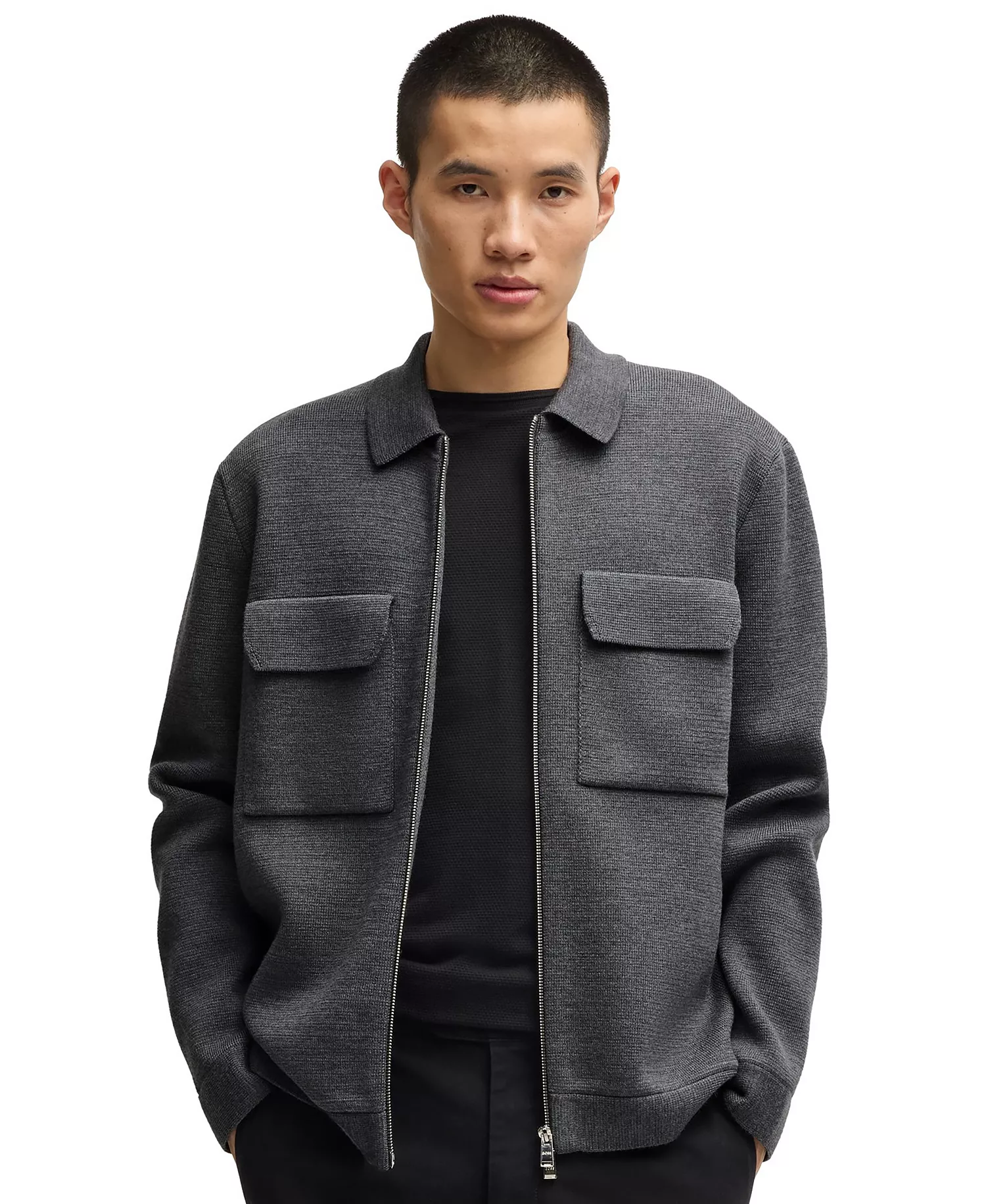 mni-ff721d33807349f5822f5f7a9ad07947 Men's Virgin Wool Zip-Up Regular-Fit Jacket
