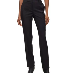 Women's Wool Regular-Fit High-Rise Pants