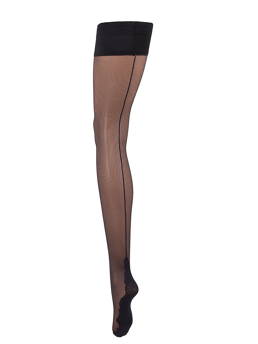 plain top back seam hold ups plain top back seam hold ups