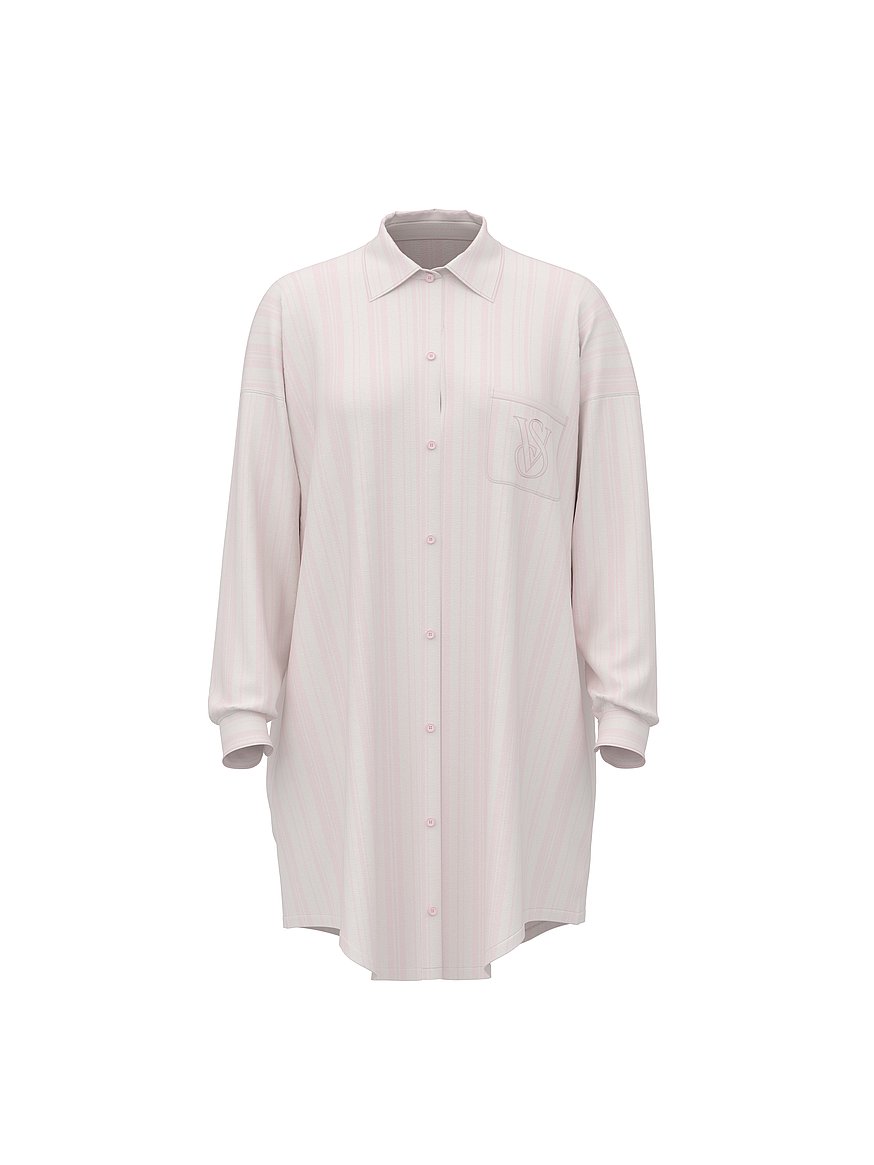 modal cotton button front sleepshirt modal cotton button front sleepshirt