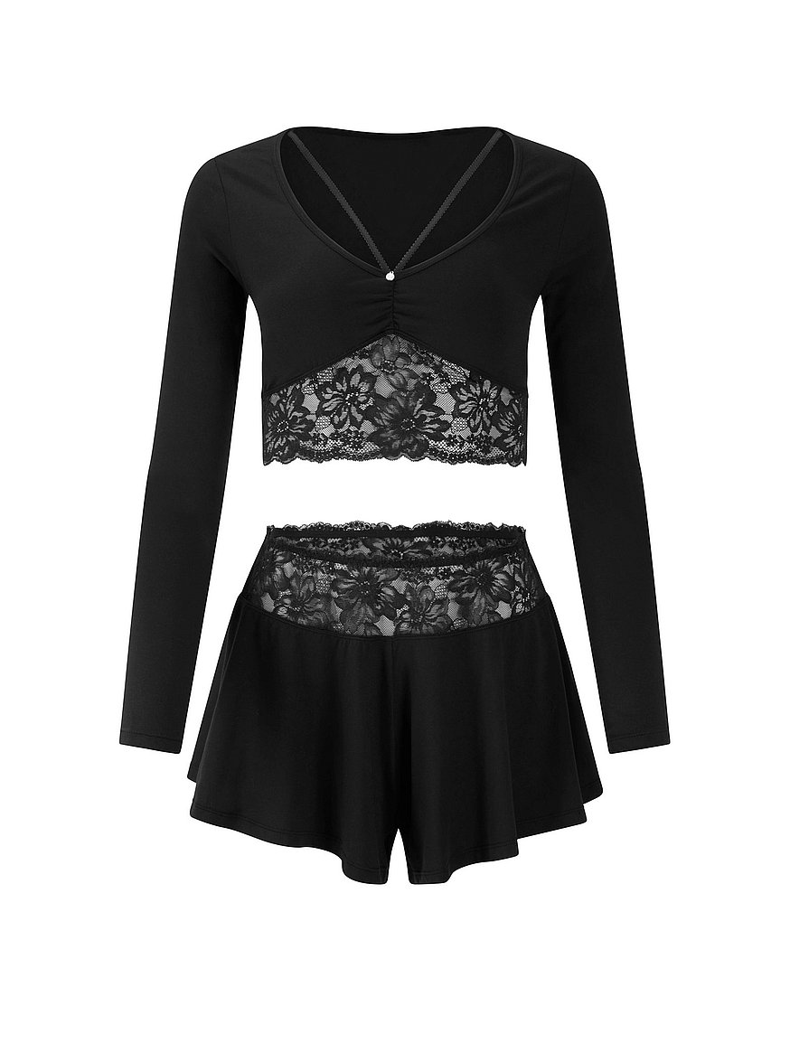 madelynne long sleeve top + short sleep set madelynne long sleeve top + short sleep set