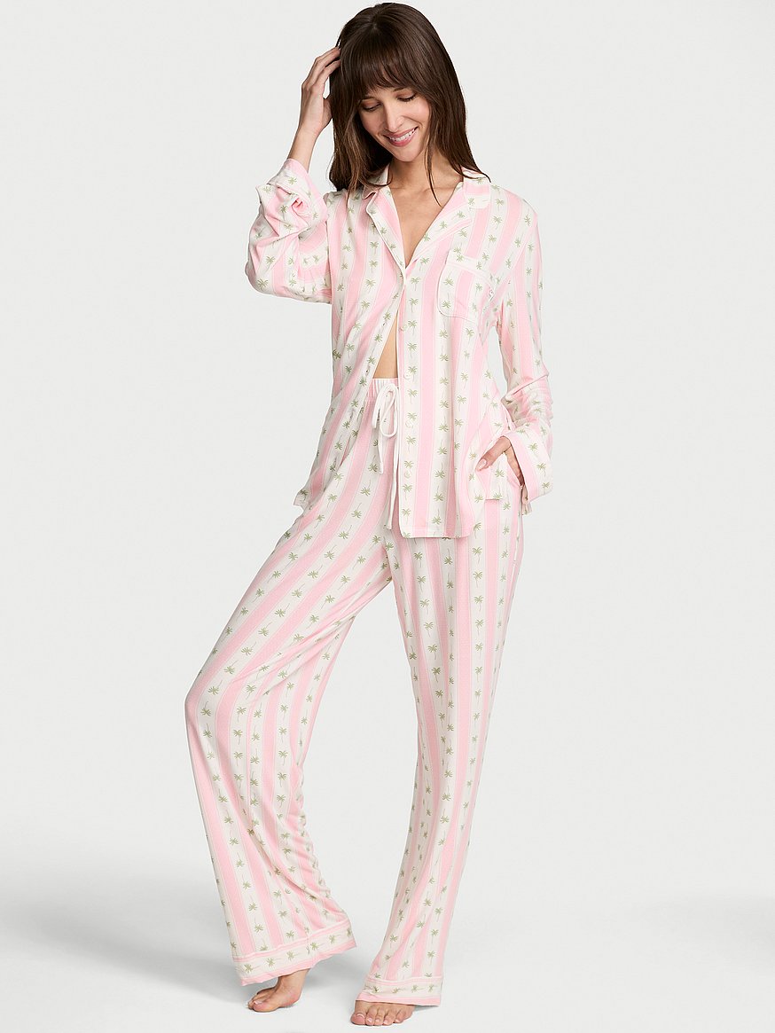 sosoft modal™ ribbed long pajama set sosoft modal™ ribbed long pajama set