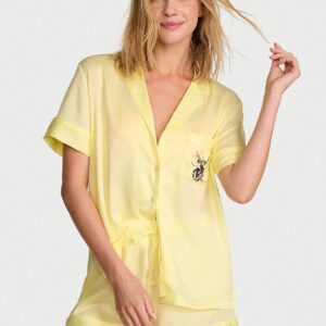 signature satin short pajama set