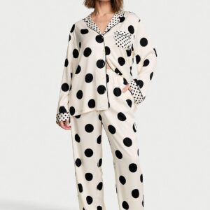 signature satin long pajama set