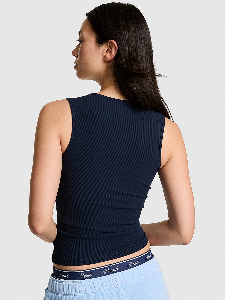 all day soft rib square neck tank top all day soft rib square neck tank top