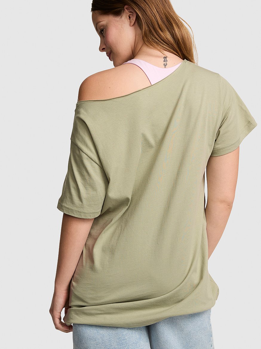 campus cotton™ off the shoulder tee campus cotton™ off the shoulder tee