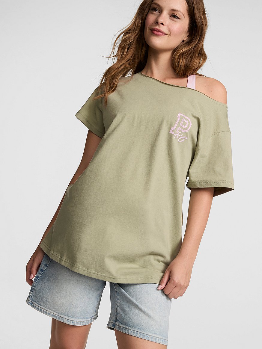 campus cotton™ off the shoulder tee campus cotton™ off the shoulder tee