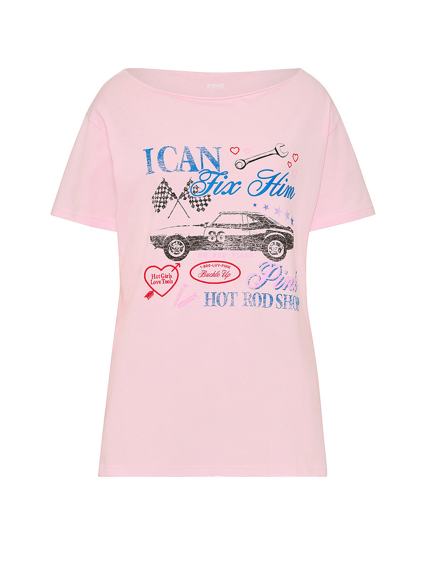 campus cotton™ off the shoulder tee campus cotton™ off the shoulder tee