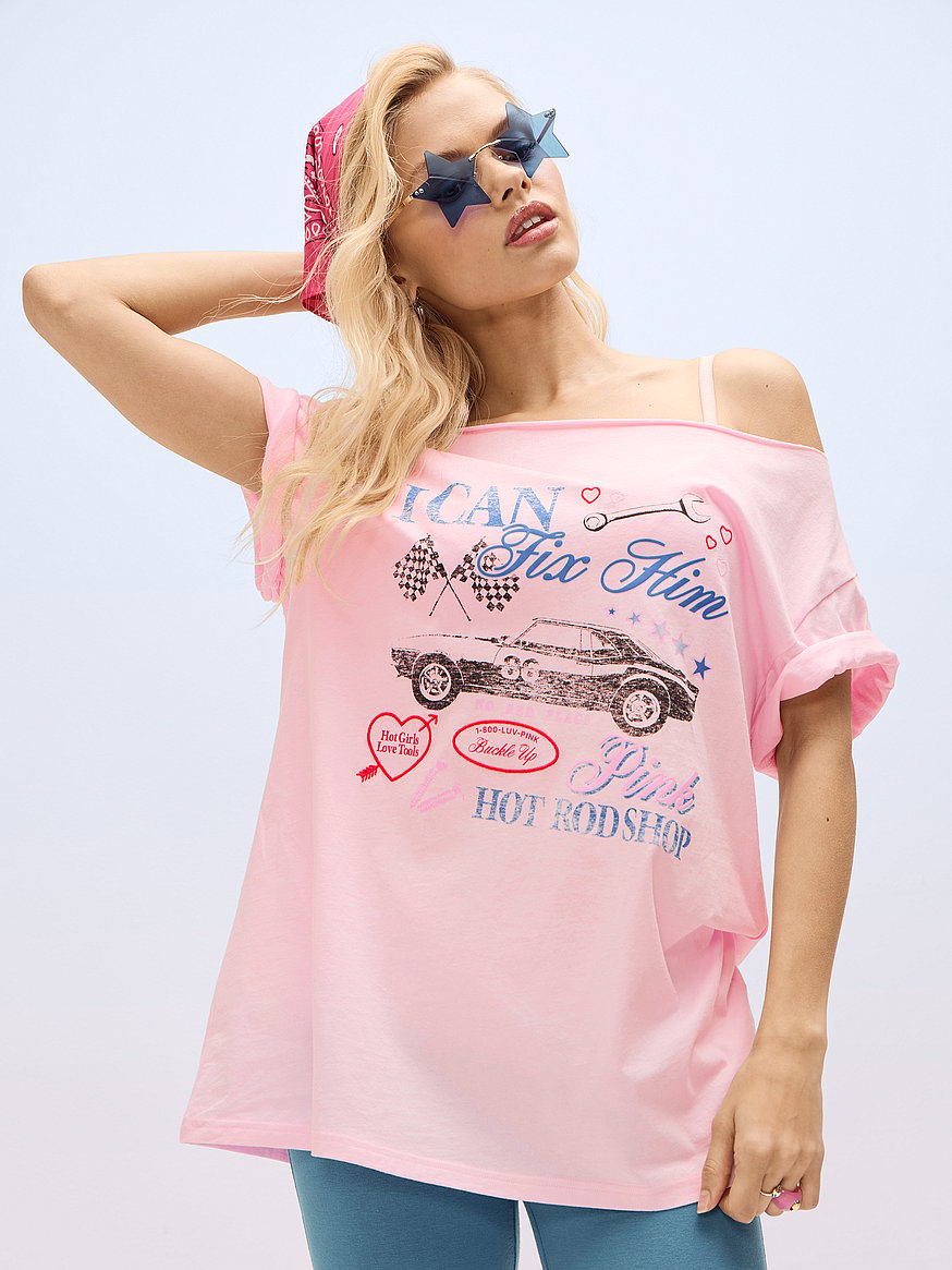 campus cotton™ off the shoulder tee campus cotton™ off the shoulder tee