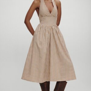 prairie poplin midi dress