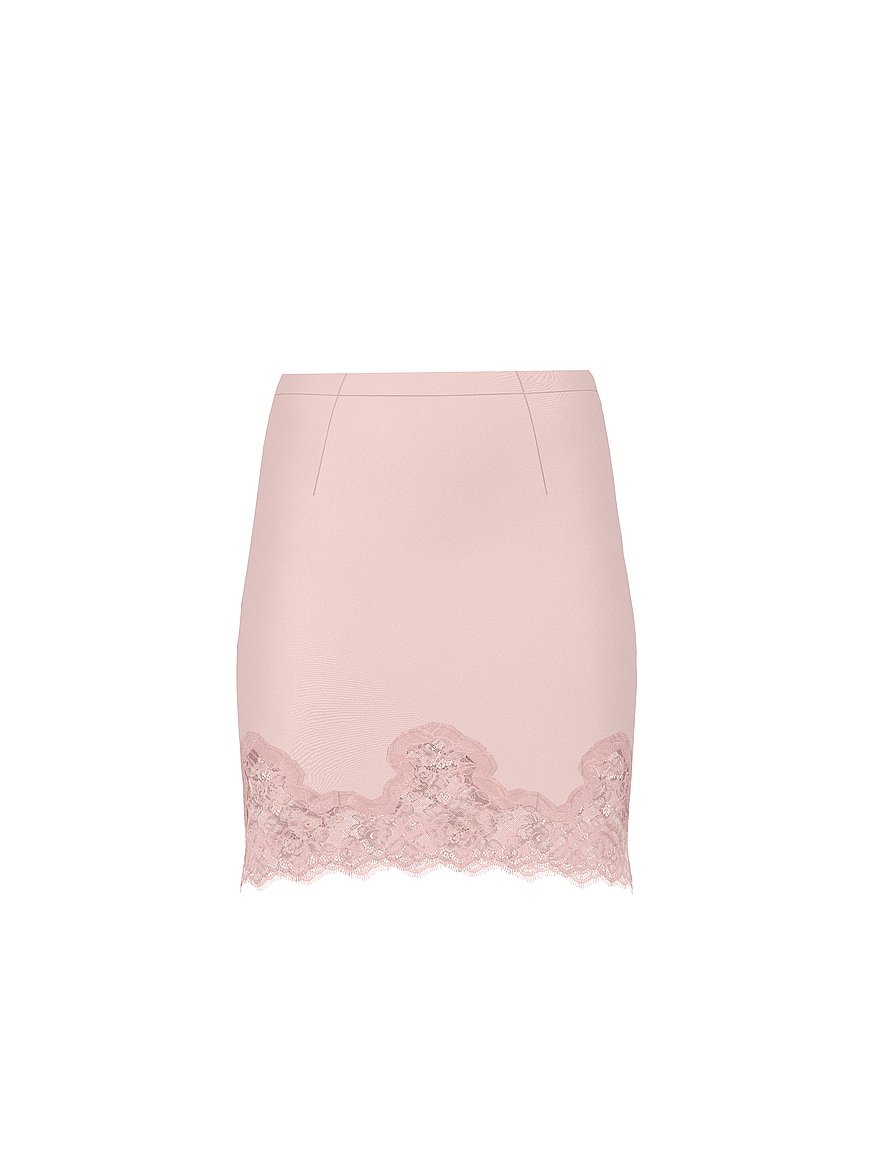 satin lace trim skirt satin lace trim skirt