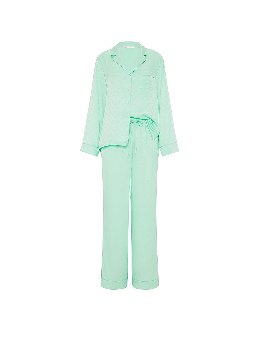signature satin long pajama set signature satin long pajama set