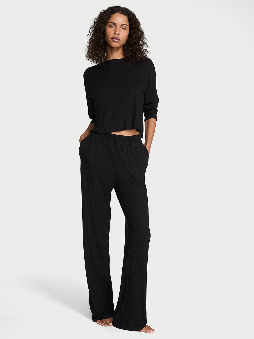 sosoft™ modal wide rib long lounge set sosoft™ modal wide rib long lounge set