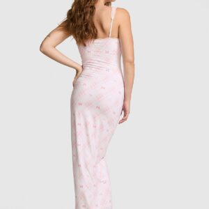 pink x loveshackfancy modal midi dress