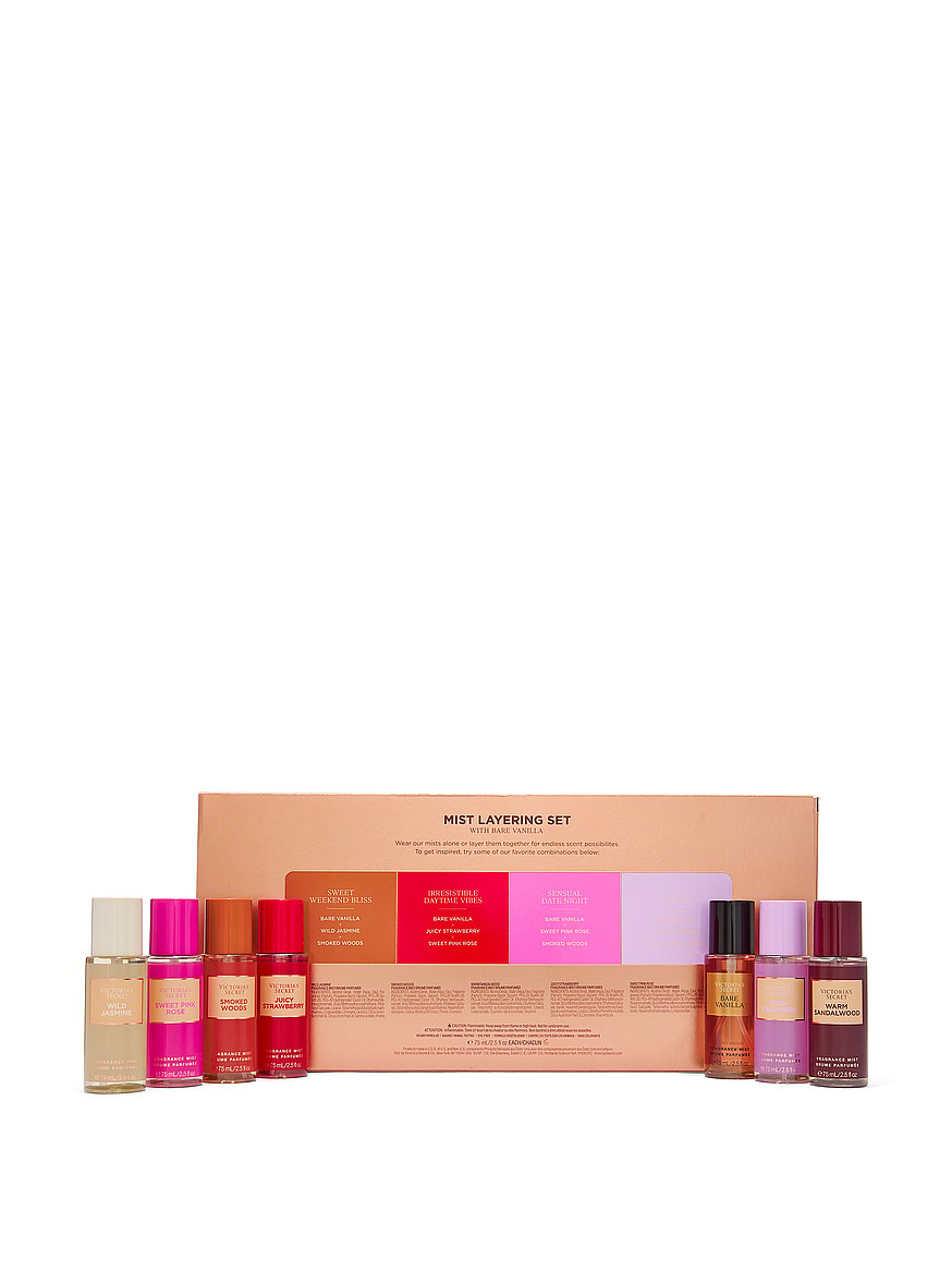 7 piece fragrance mist layering gift set with bare vanilla 7 piece fragrance mist layering gift set with bare vanilla