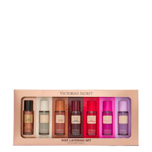 7 piece fragrance mist layering gift set with bare vanilla