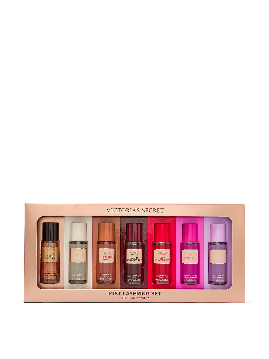 7 piece fragrance mist layering gift set with bare vanilla 7 piece fragrance mist layering gift set with bare vanilla