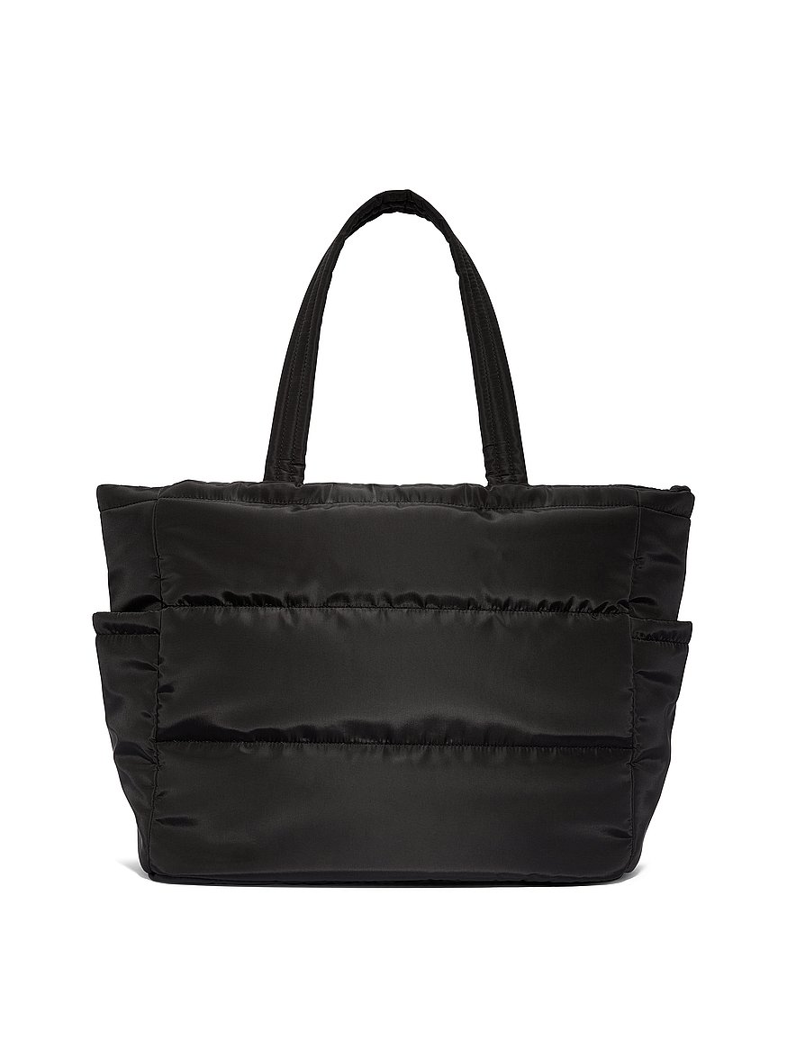 quilted puffer tote bag quilted puffer tote bag