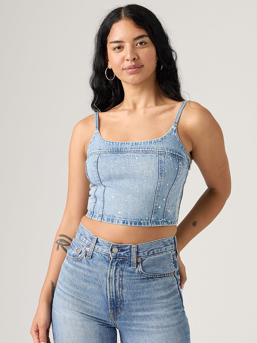 levi's® jadine denim cami tank levi's® jadine denim cami tank