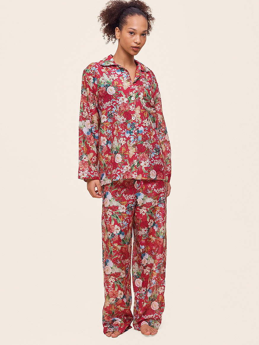 holly cotton full length pj set holly cotton full length pj set