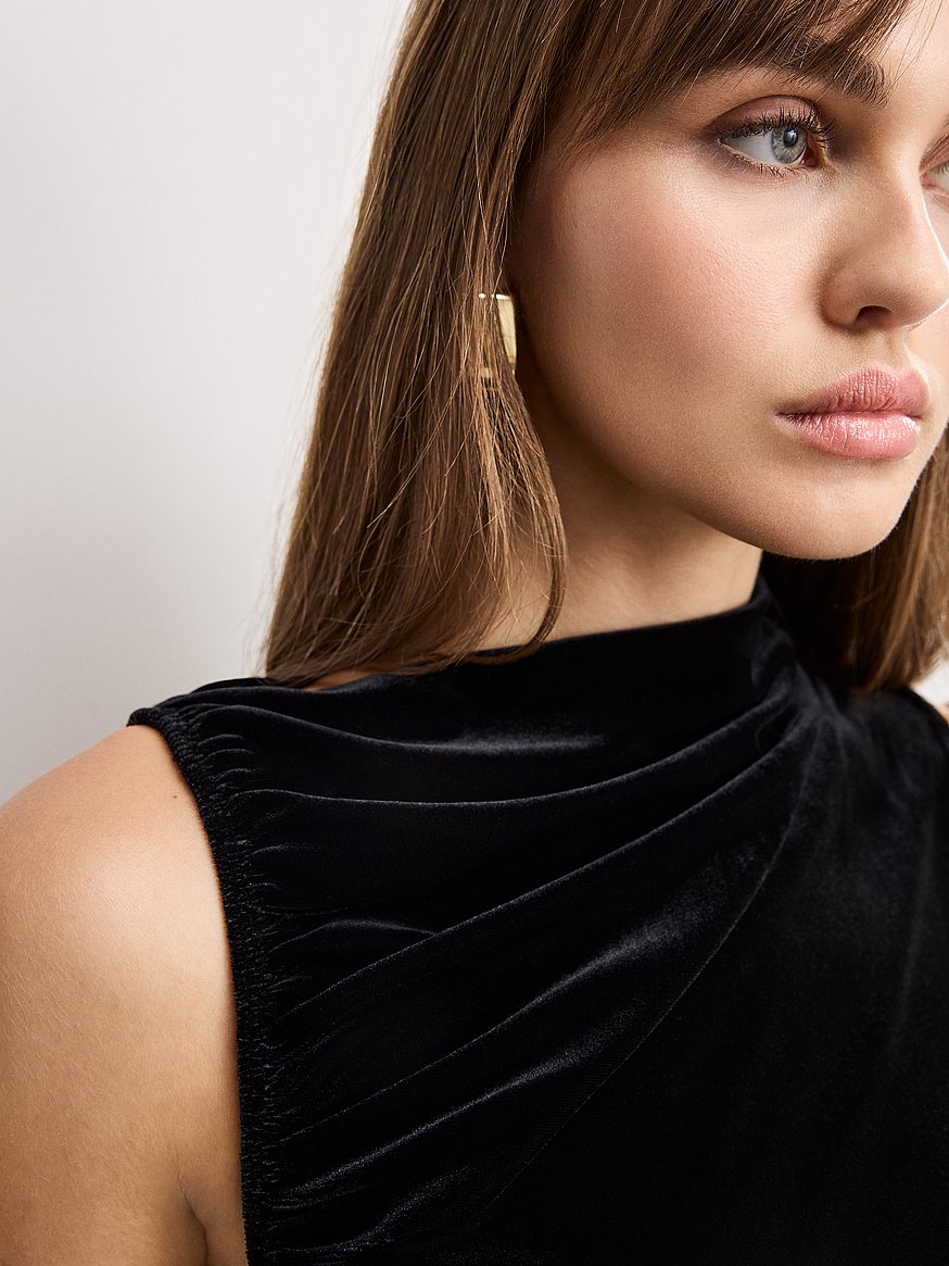velvet high neck maxi dress velvet high neck maxi dress