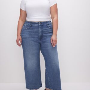 good waist cropped palazzo jeans
