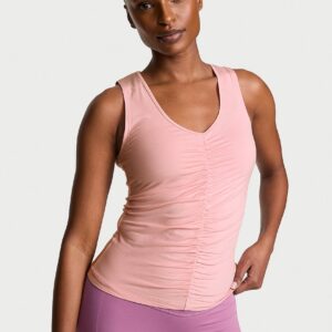 vsx drapey knit ruched tank top