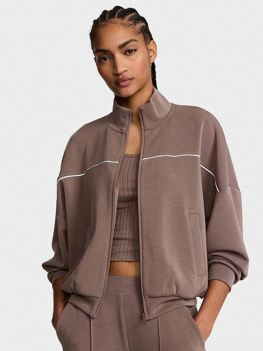 featherweight knit full zip track jacket featherweight knit full zip track jacket