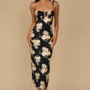 petal long slip dress