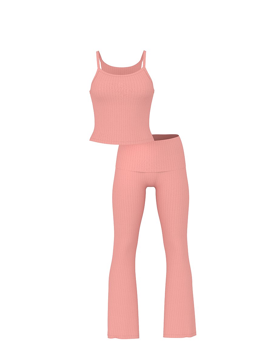 sosoft™ modal wide rib tank & foldover pants set sosoft™ modal wide rib tank & foldover pants set