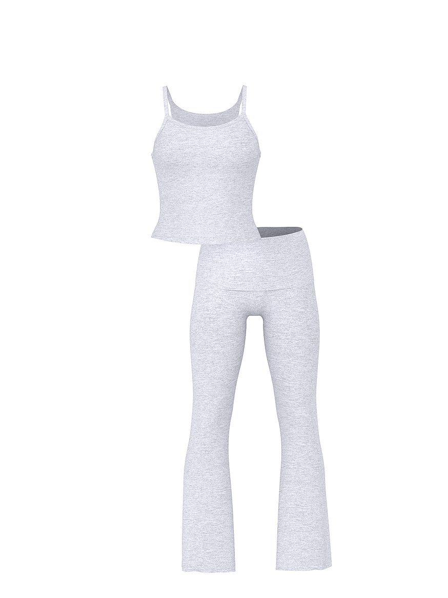 sosoft™ modal wide rib tank & foldover pants set sosoft™ modal wide rib tank & foldover pants set