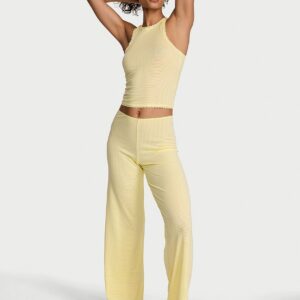 cotton shadow stripe tank & pants set