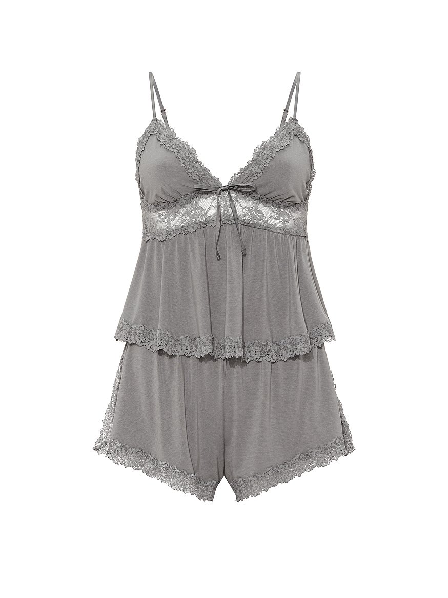 sosoft™ modal lace trim cami & shorts set sosoft™ modal lace trim cami & shorts set