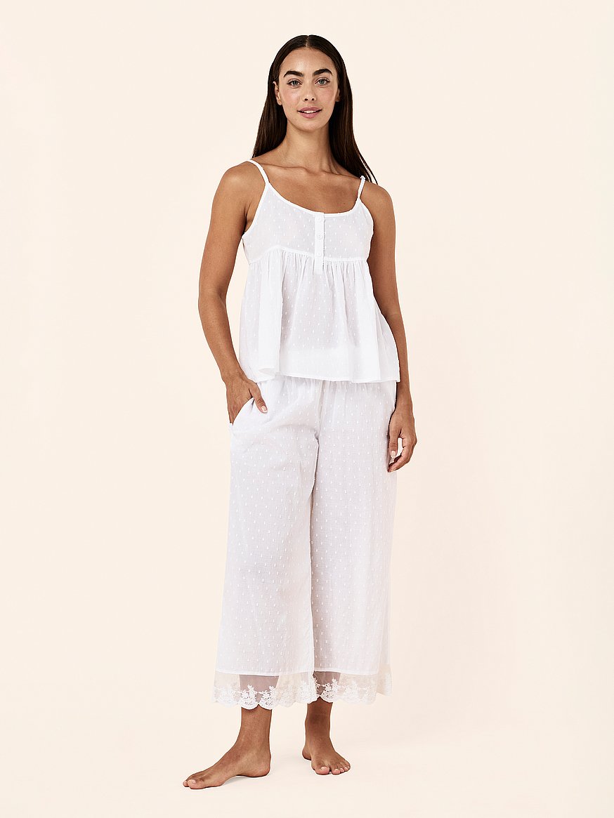 swiss dot cami crop pj swiss dot cami crop pj