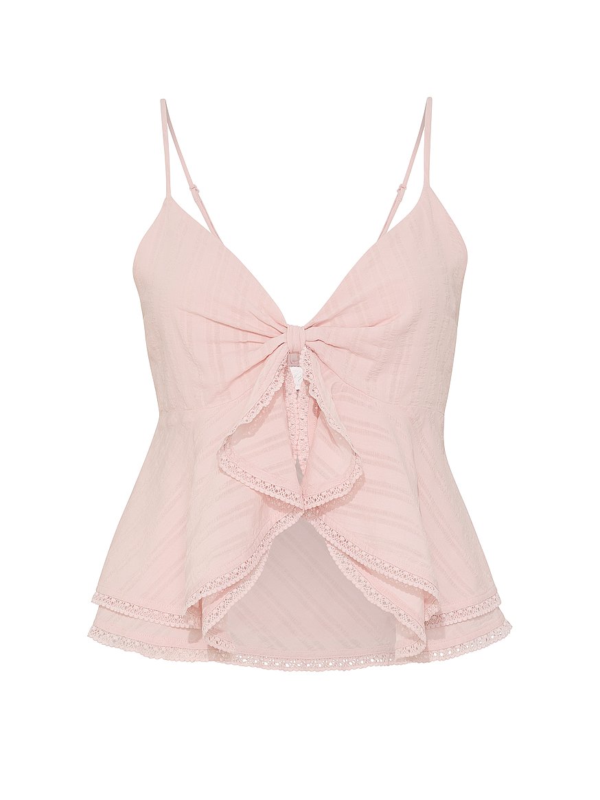 high low lace trim ruffle cami high low lace trim ruffle cami