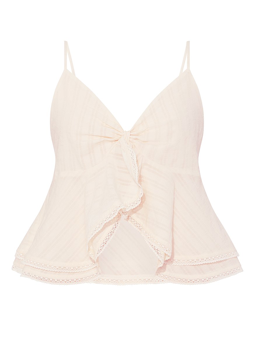 high low lace trim ruffle cami high low lace trim ruffle cami