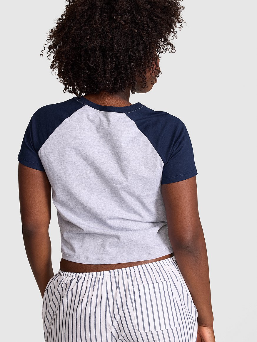 cotton raglan sleep tee cotton raglan sleep tee