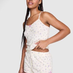 pointelle bow boxer shorts