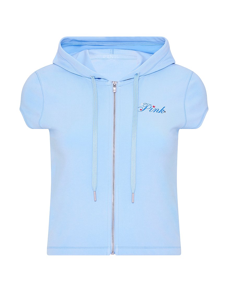 soft modal short sleeve full zip hoodie soft modal short sleeve full zip hoodie