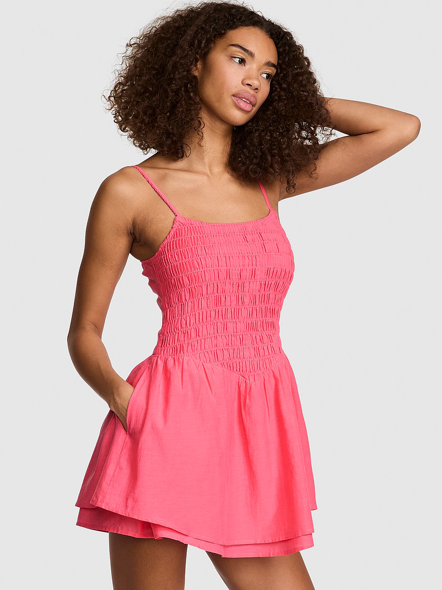 flirty fit smocked mini dress flirty fit smocked mini dress