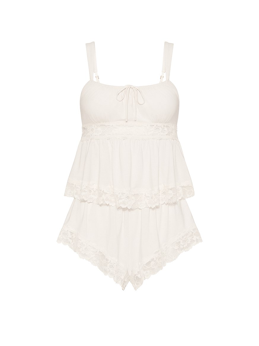 sosoft™ modal lace trim bridal cami set sosoft™ modal lace trim bridal cami set