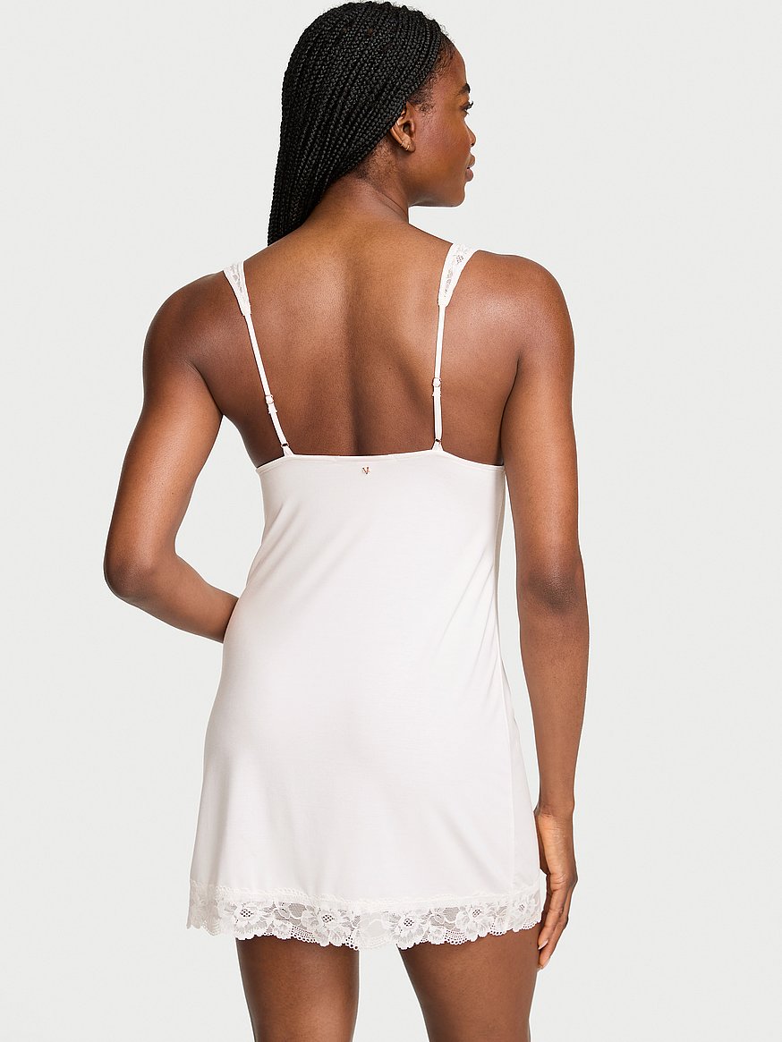 sosoft™ modal lace trim bridal mini slip sosoft™ modal lace trim bridal mini slip