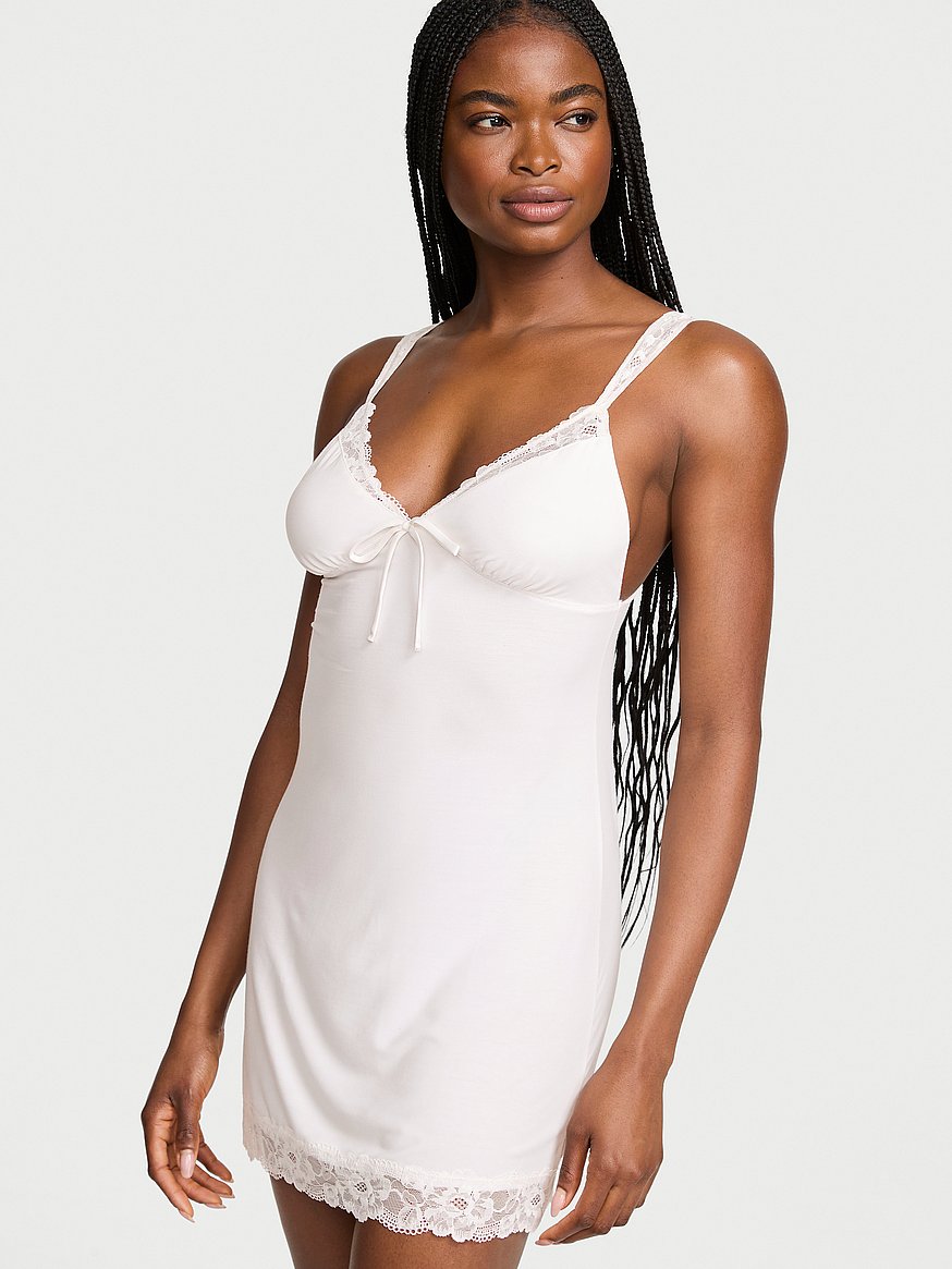 sosoft™ modal lace trim bridal mini slip sosoft™ modal lace trim bridal mini slip